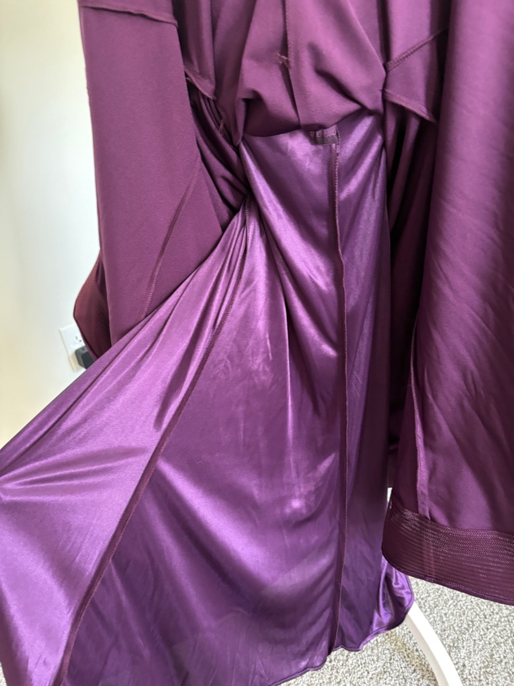 V-Neck Draped Formal Gown - Picture 5 of 11